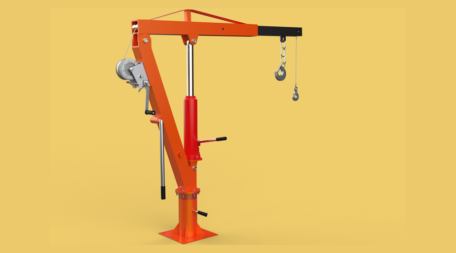 Manual Hand Pump Operated Floor Crane